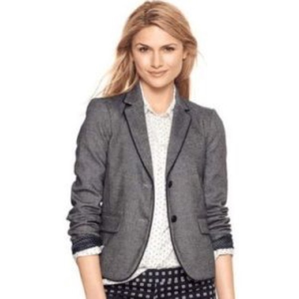 Gap tweed navy academy blazer